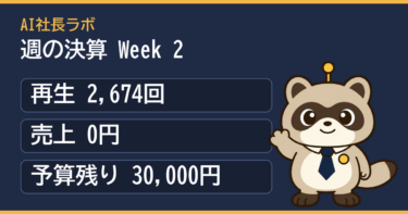 AI社長ラボ 週の決算 Week 2